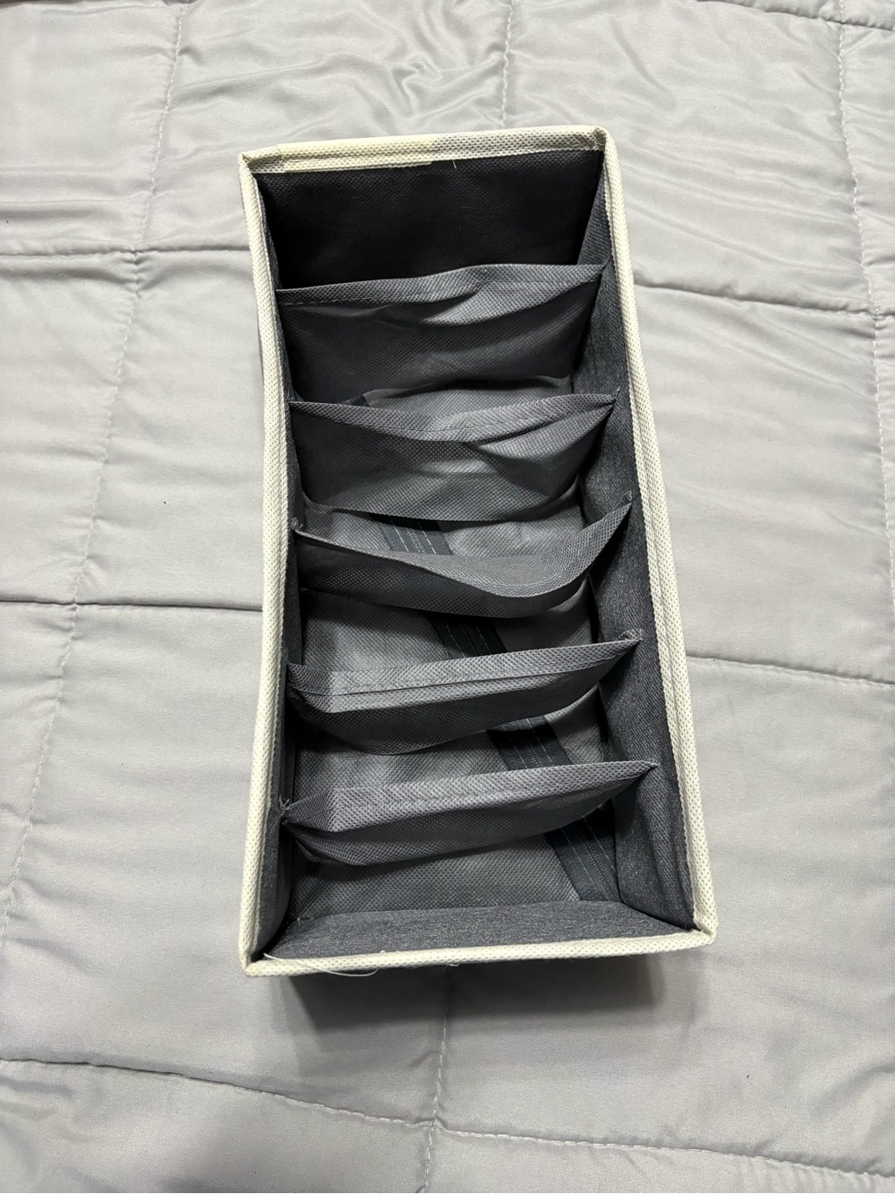 Fabric Drawer Organizer with 8 Compartments - Gray